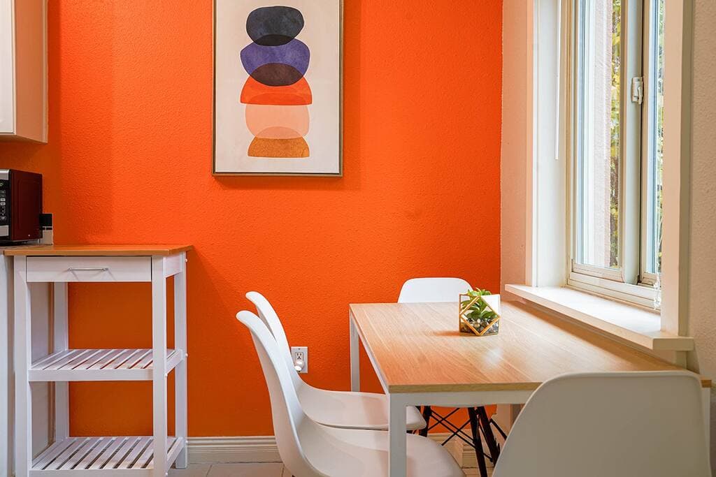 Dining table in the kitchen