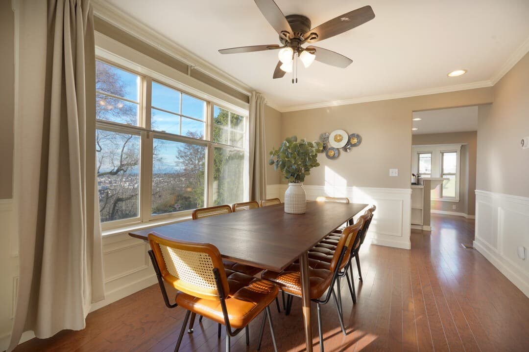 Dining Set up with Ceiling Fan